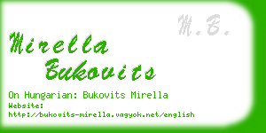 mirella bukovits business card